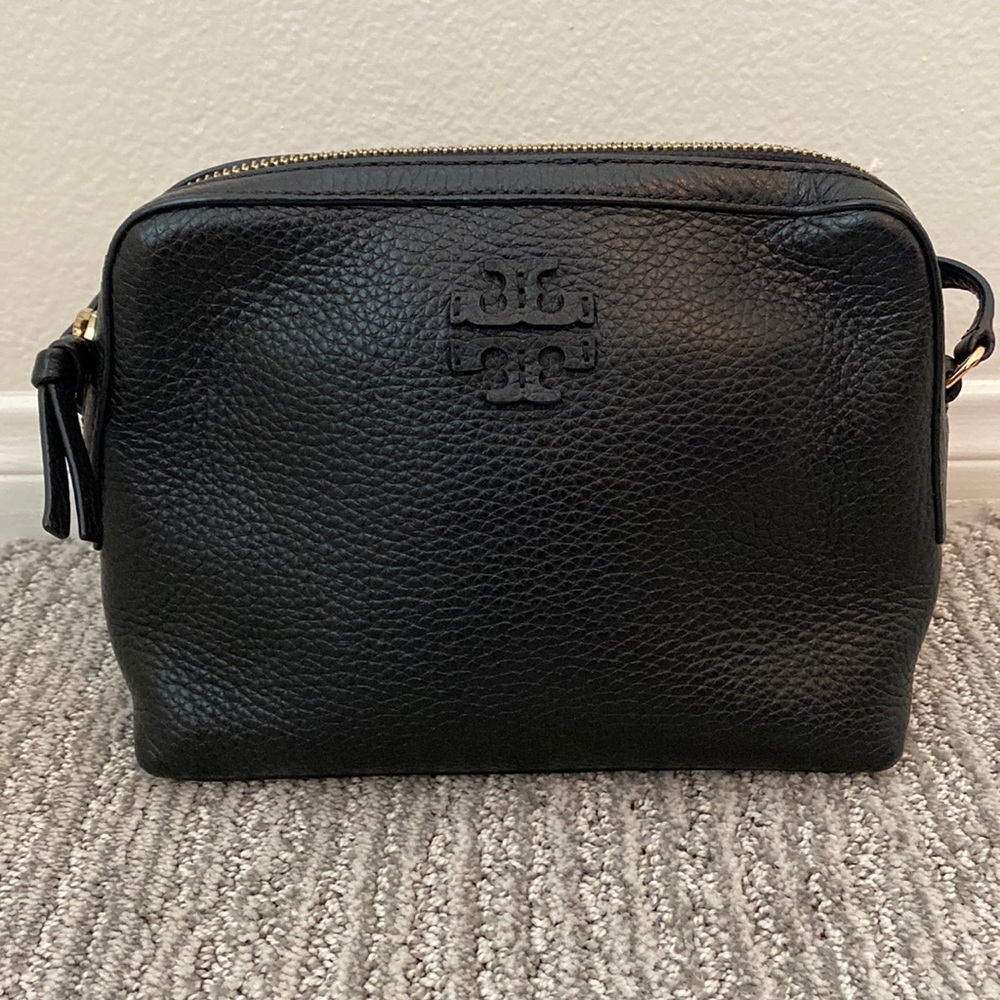 Tory Burch Pebbled Leather Black Crossbody
